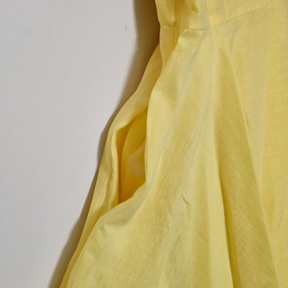 Antonio Melani 8 Yellow Mock Neck Short Sleeve Knee-length Fit & flare 0721 - Picture 3 of 15